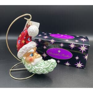 Christopher Radko 2001 Moon Glow Santa Ornament